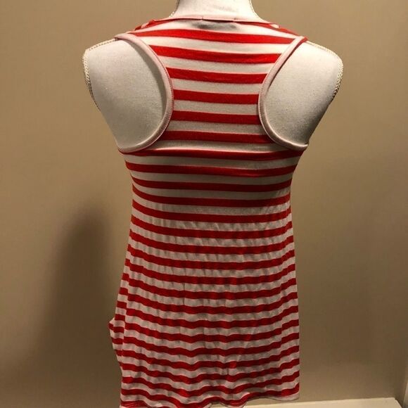 Ella Moss Red & White Striped Tank Top - Picture 5 of 6